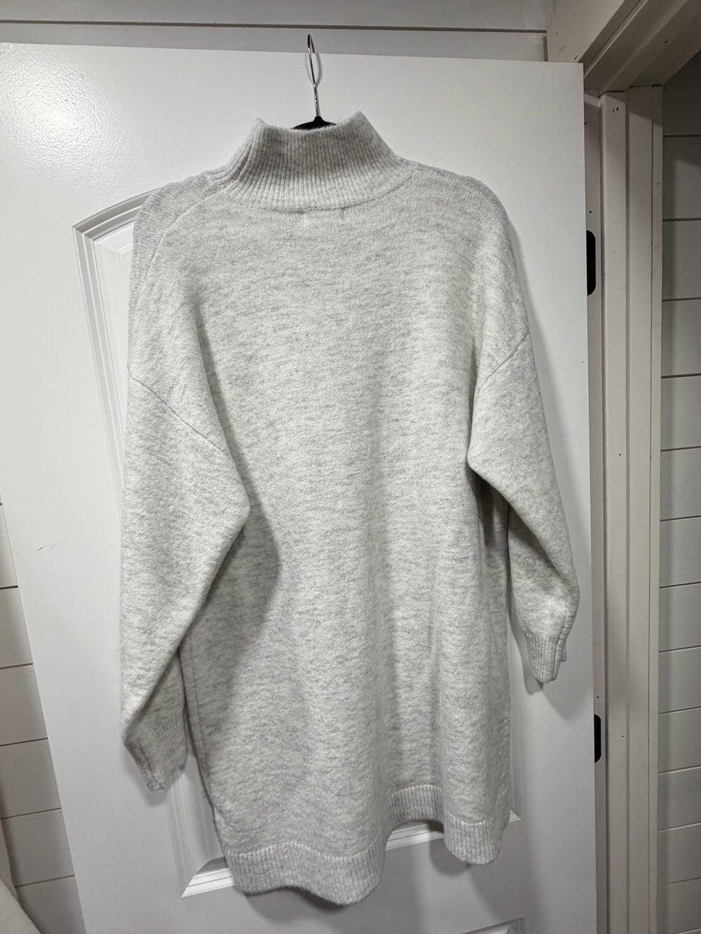 Pink Lily Light Gray Mock Neck Sweater Tunic